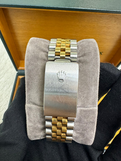 Rolex Oyster Perpetual Datejust Superlative Chronometer Combination Steel Gold Yellow Dial Diamond (Garantie, Sambungan Chain, Booklet, Hangtag, Box)