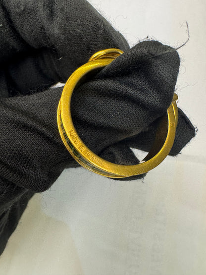 Hermes Buckle Scarf Ring Lizard Green GHW