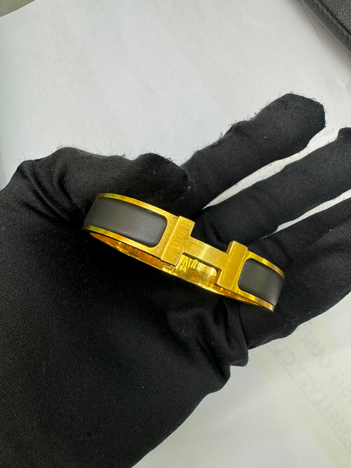 Hermes Bracelet Clic H Noir Matte GHW