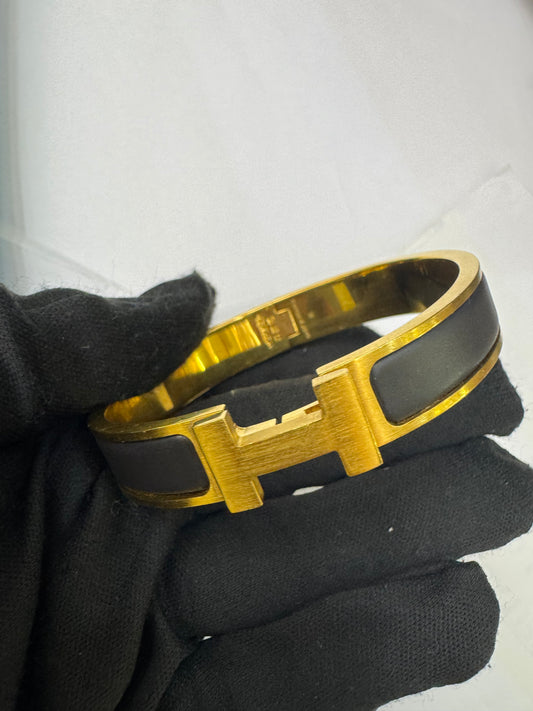 Hermes Bracelet Clic H Noir Matte GHW