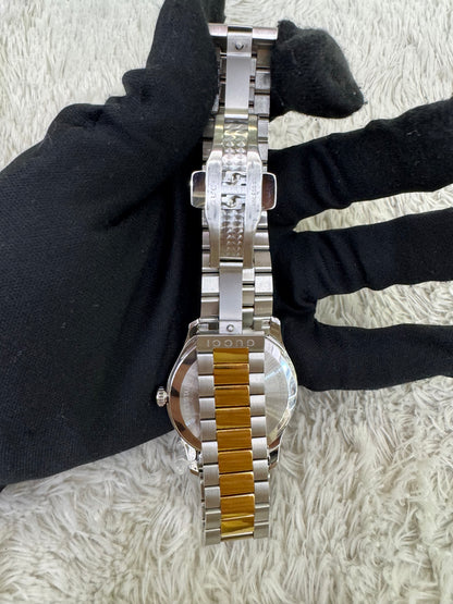 NEW Gucci G-Timeless Bee Quartz Watch Two Tone 38mm Stainless steel (Rec)