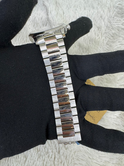 New Gucci G-Timeless Bee Quart Watch 38mm Stainless Steel Silver (Spons, Certificate Authentic, DB)