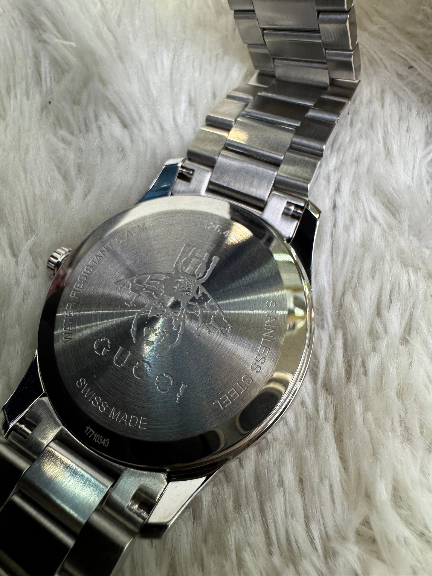 New Gucci G-Timeless Bee Quart Watch 38mm Stainless Steel Silver (Spons, Certificate Authentic, DB)