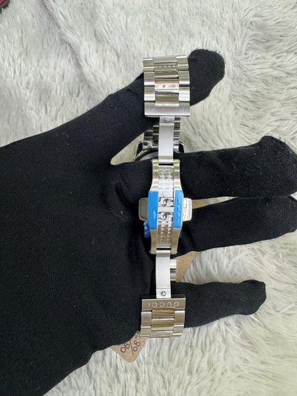 New Gucci G-Timeless Bee Quart Watch 38mm Stainless Steel Silver (Spons, Certificate Authentic, DB)