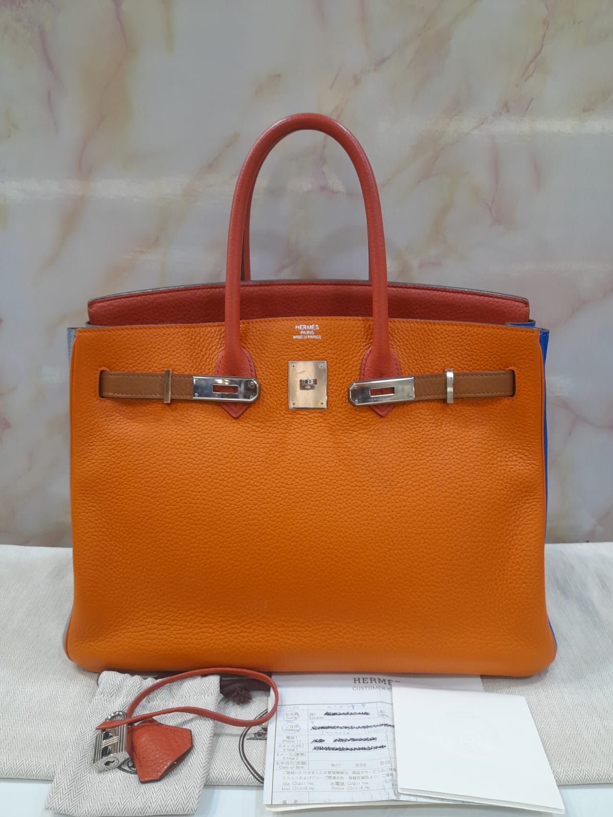 Birkin35 Togo Multi Color PHW #P Square