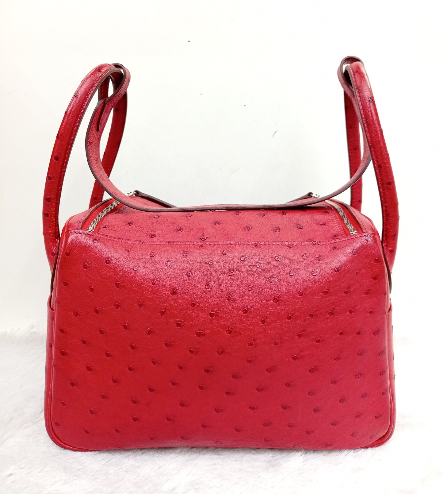 Lindy 26 Ostrich Rouge De Coeur PHW #X