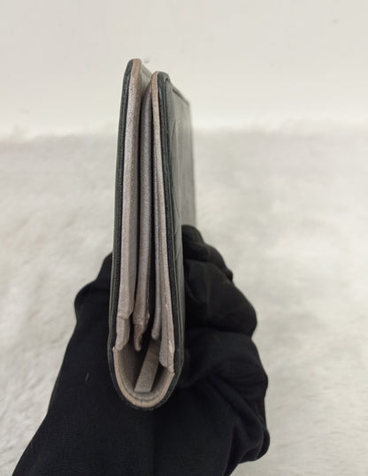 Chanel Timeless Long Flap Wallet Embossed Camellia Black SHW #14