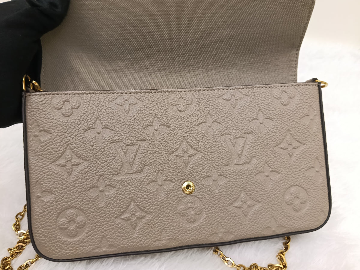 LV Felicie GM Monogram Empreinte Tourterelle 2020