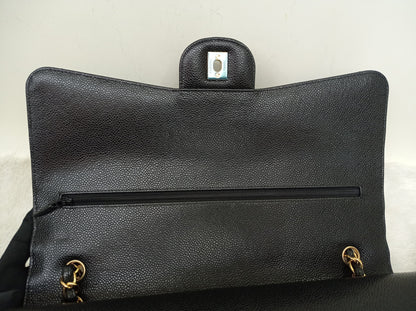 Chanel Maxi Caviar Black GHW DF #24