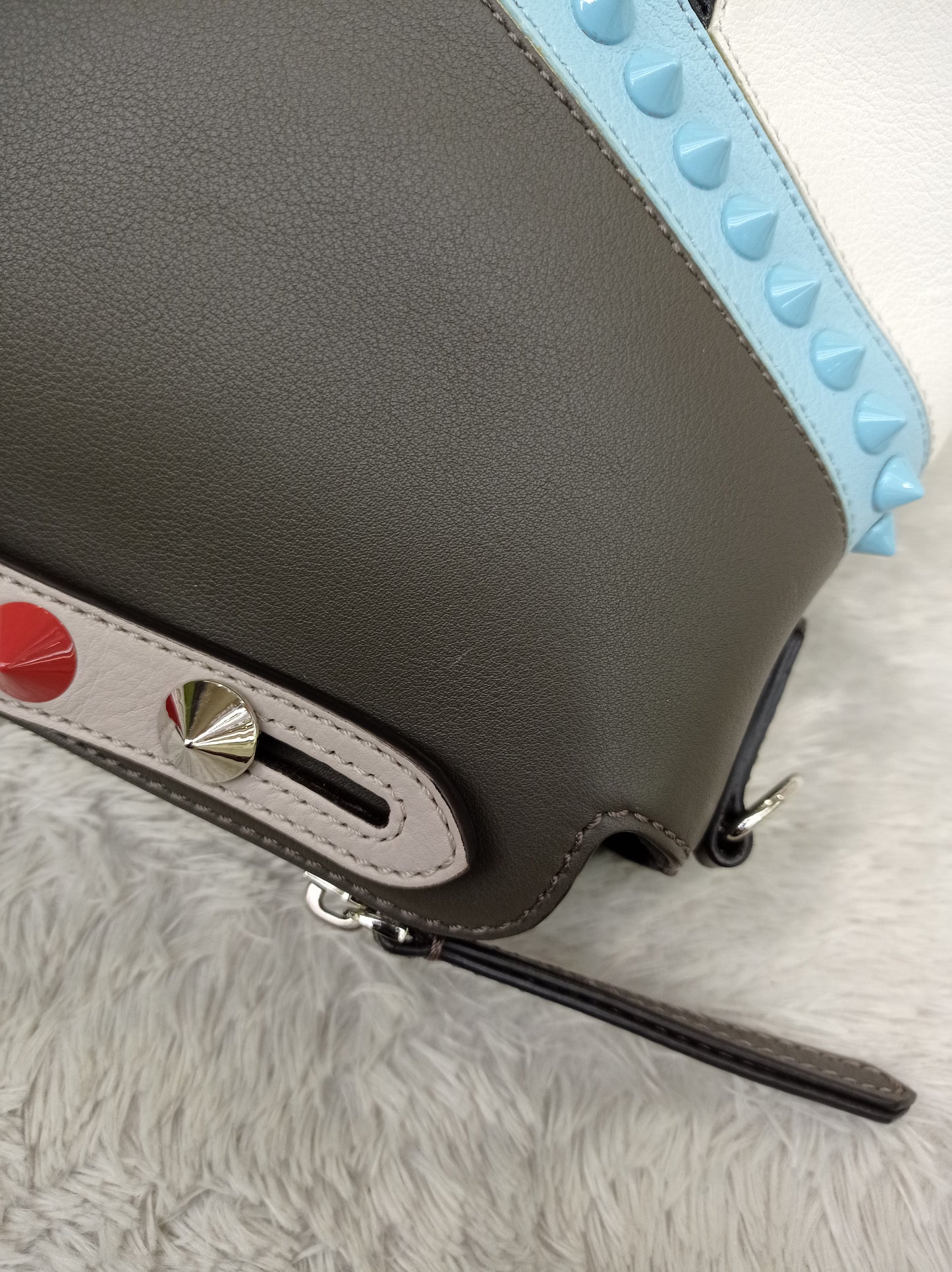Fendi BTW Medium Monster Eyes Studded Multicolour SHW
