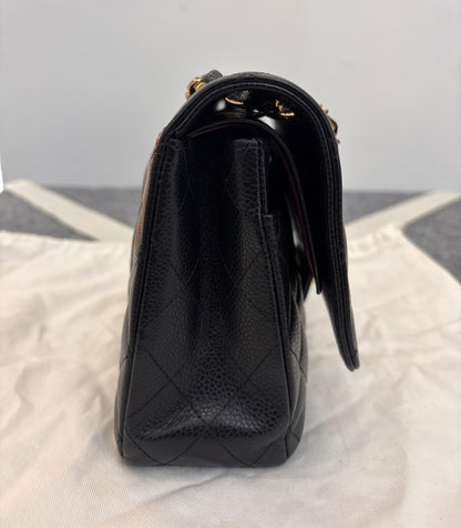 Chanel Medium Caviar Black GHW DF (CHIP)
