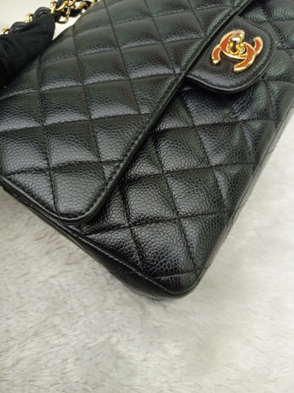 Chanel Medium Caviar Black GHW DF #21