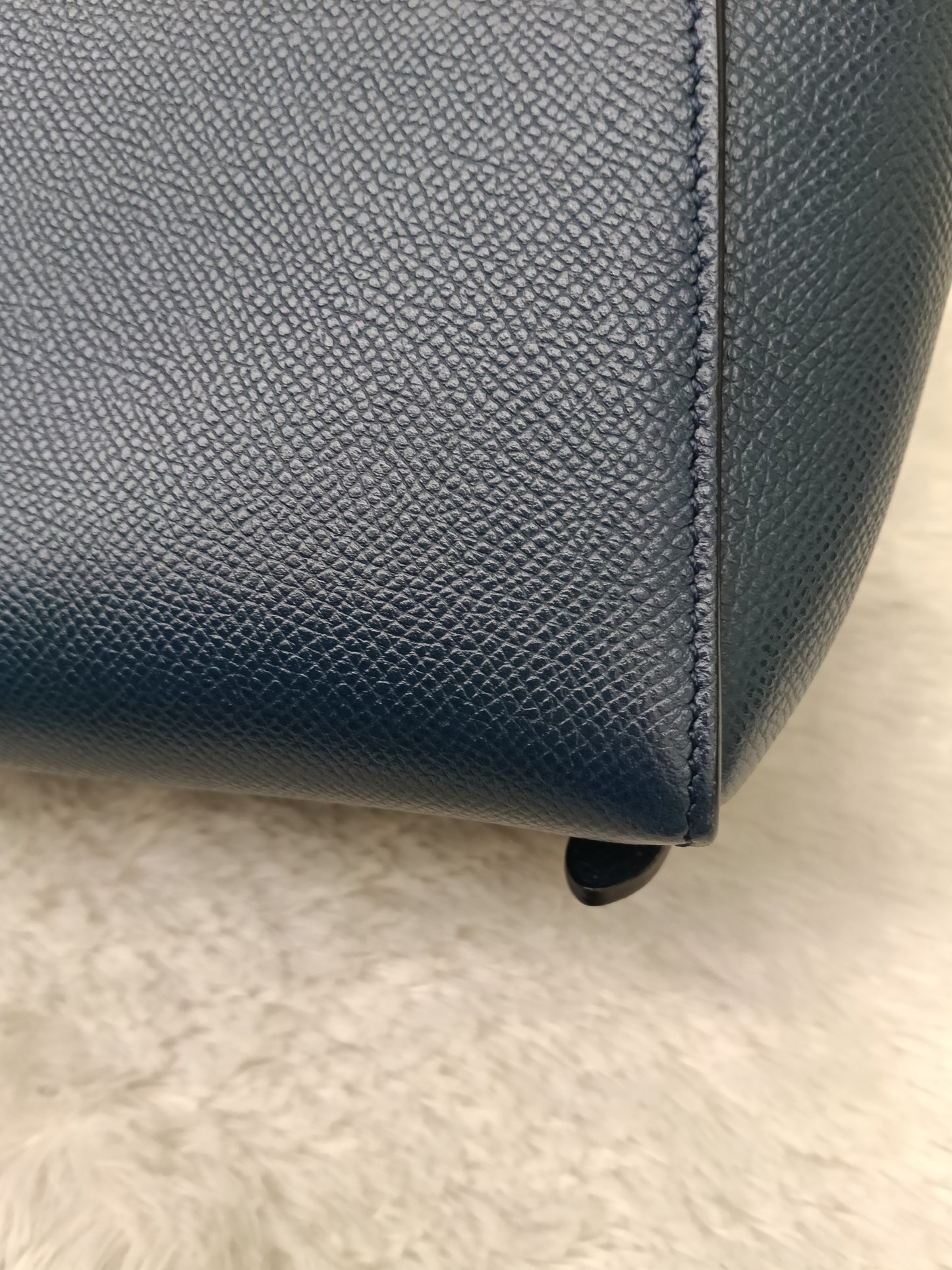 Celine Nano Belt Grained Abyss Blue GHW 2018
