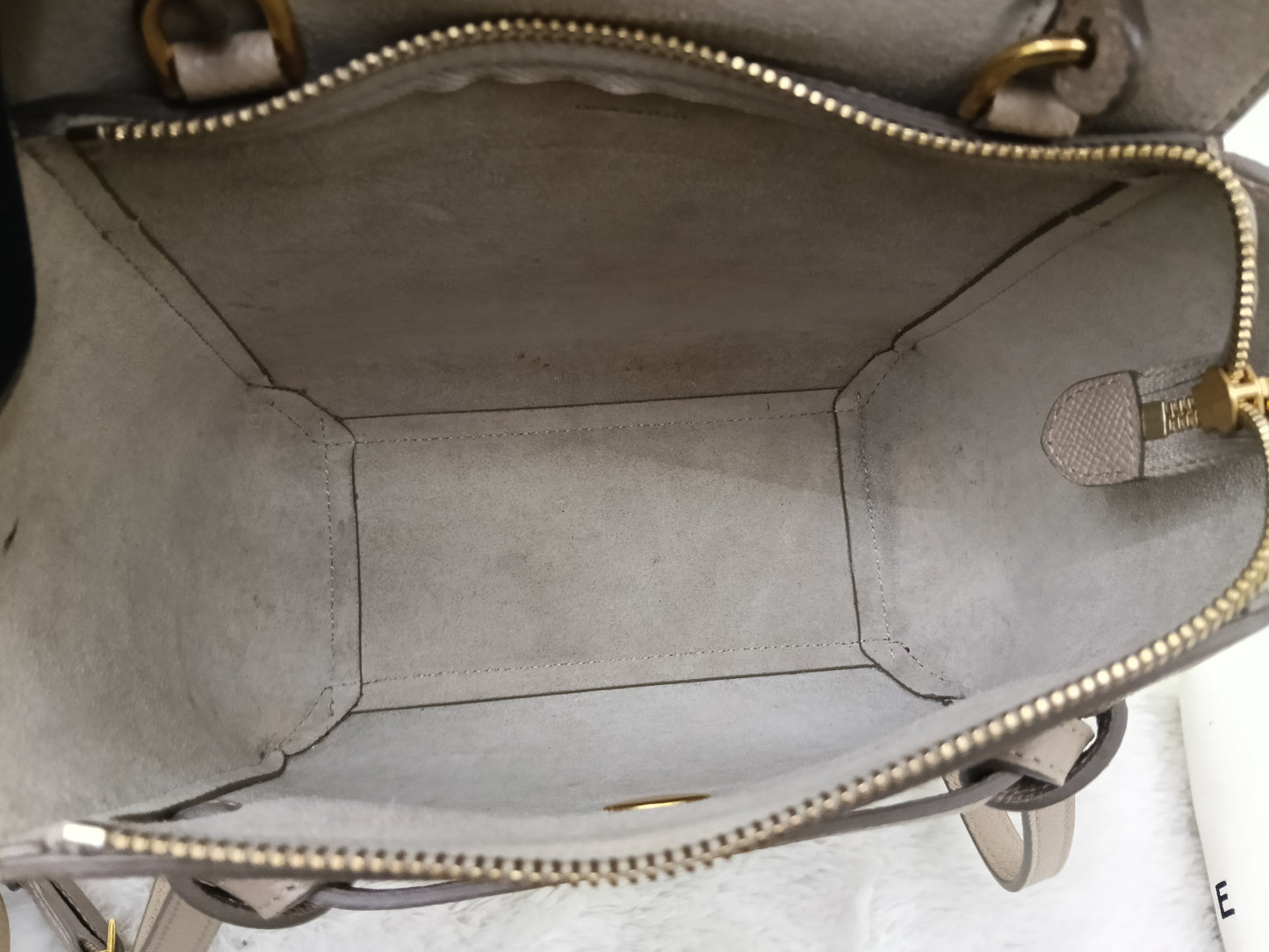 Celine Nano Belt Grained Light Taupe GHW 2021