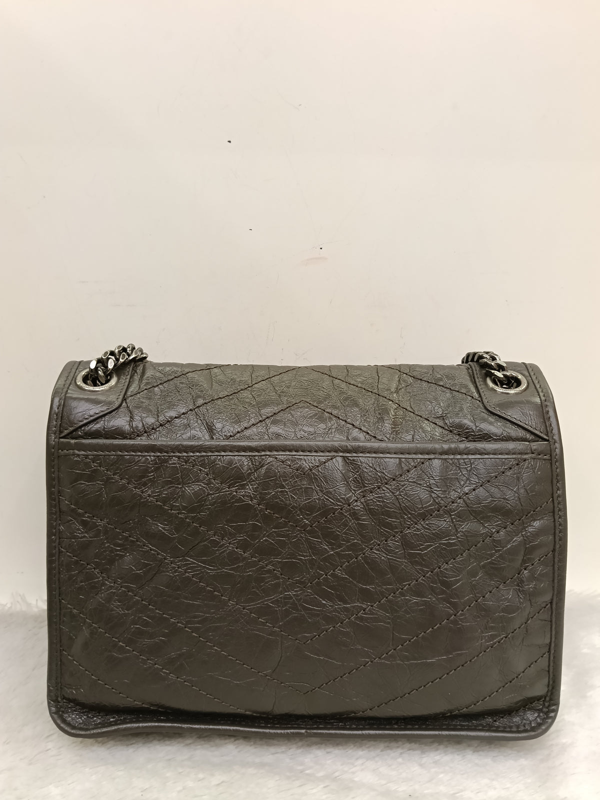 YsL Niki Medium Calfskin Grey RHW 2020