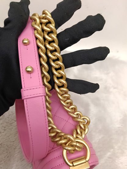 Chanel Boy 25 Lamb Pink GHW #26