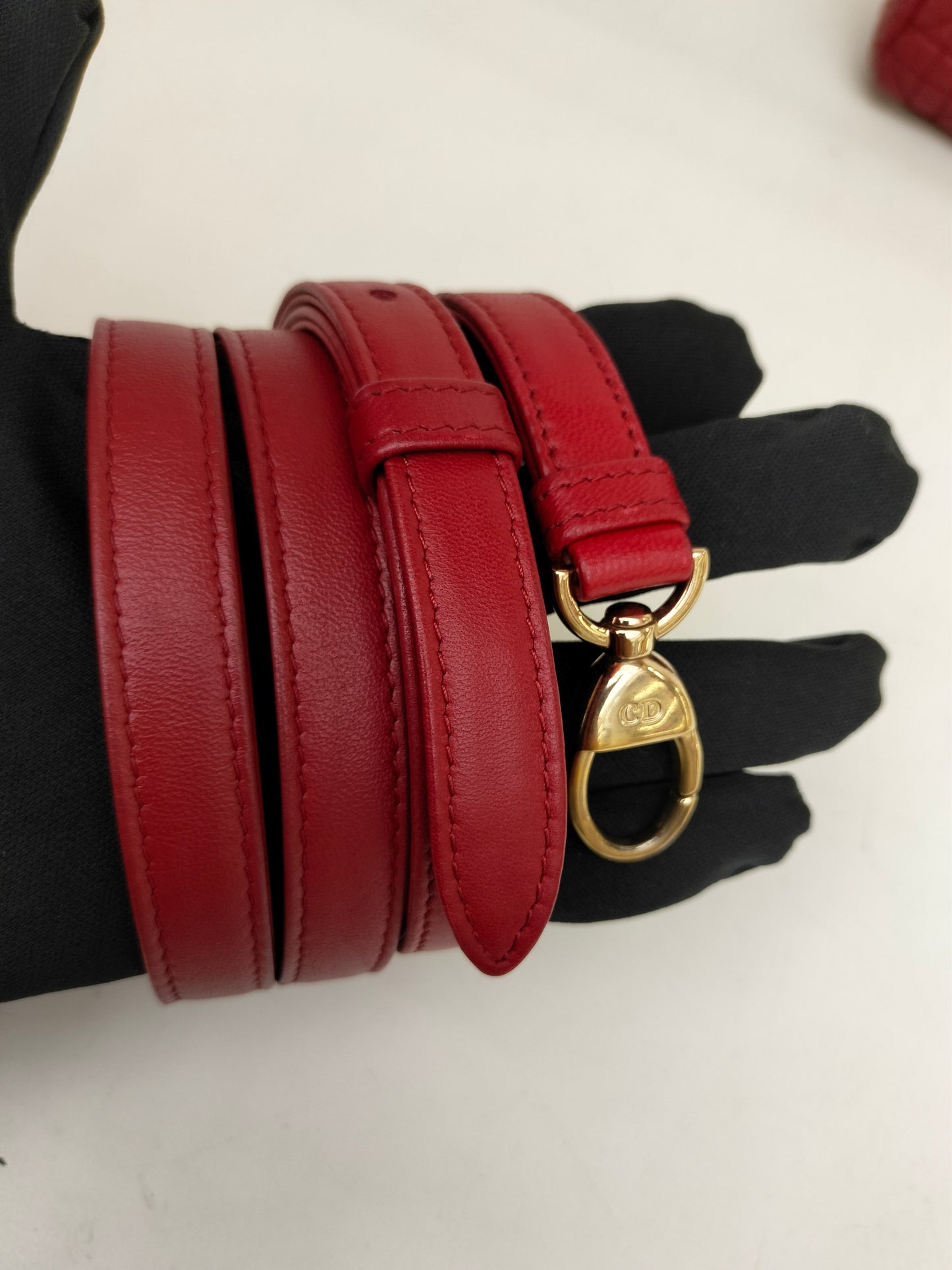 Lady Dior Mini Lamb Red GHW 2017