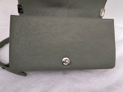Chanel Boy 25 Caviar Green SHW #25