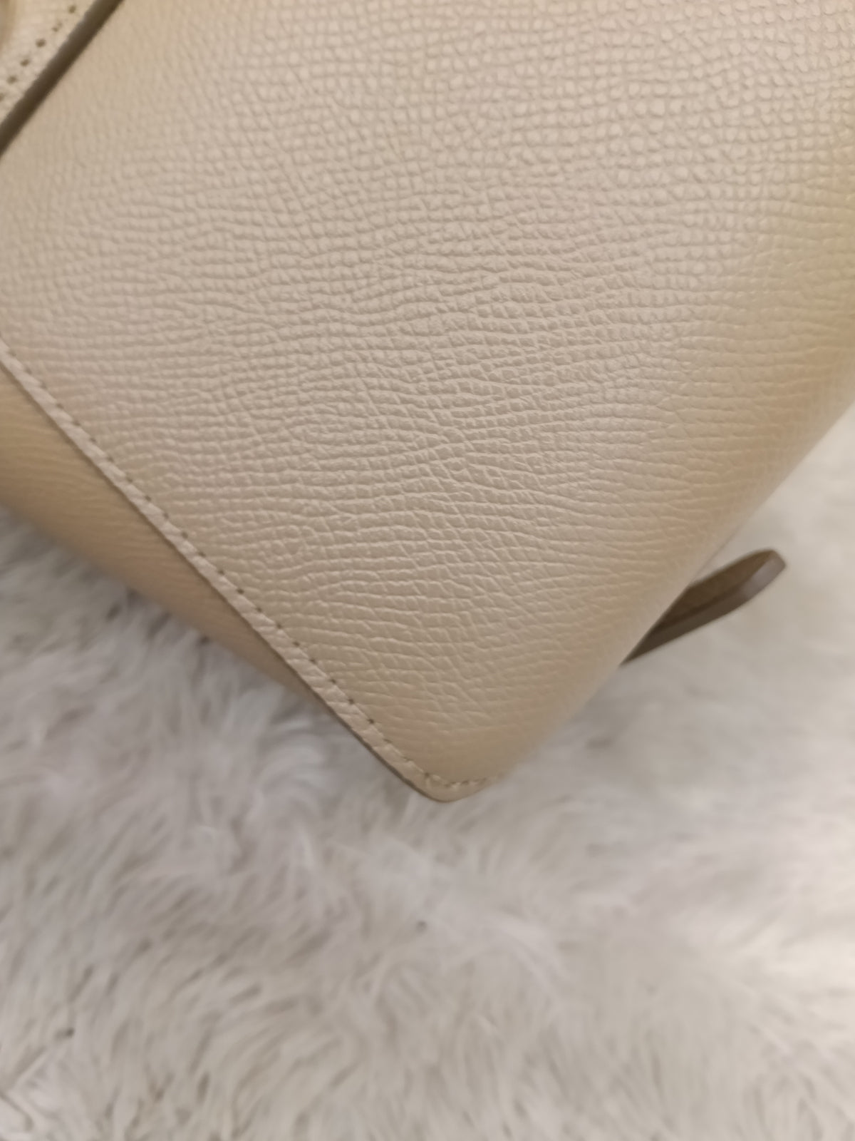 Celine Pico Belt Grained Light Taupe GHW 2020