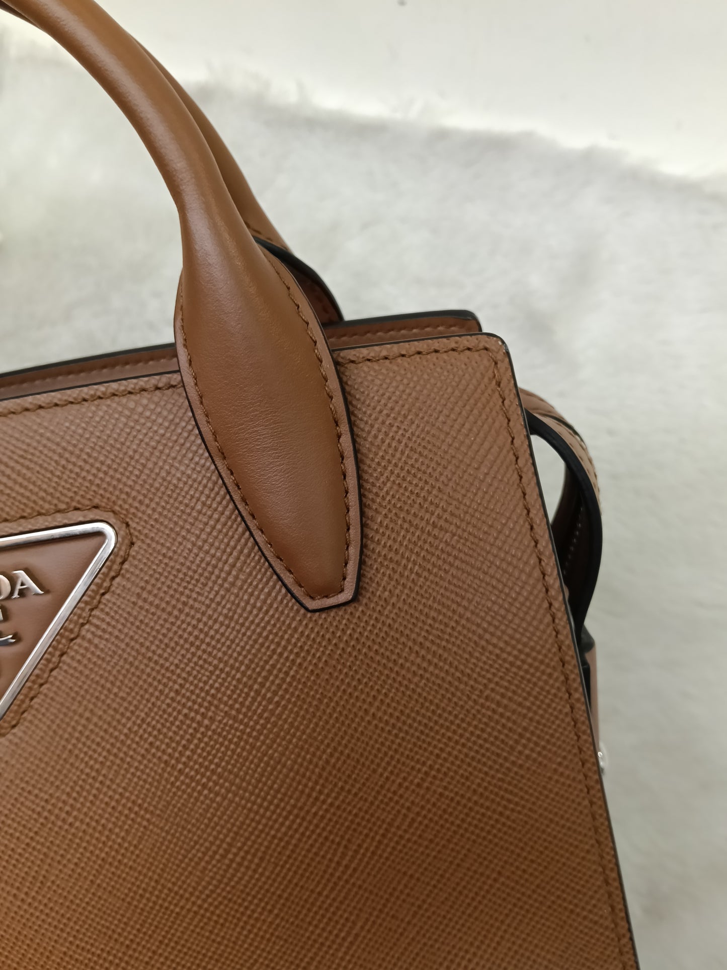 Prada Saffiano Cuir+C Cognac GHW