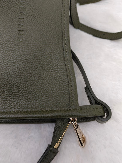 Longchamp Le Foulonne Crossbody Khaki GHW