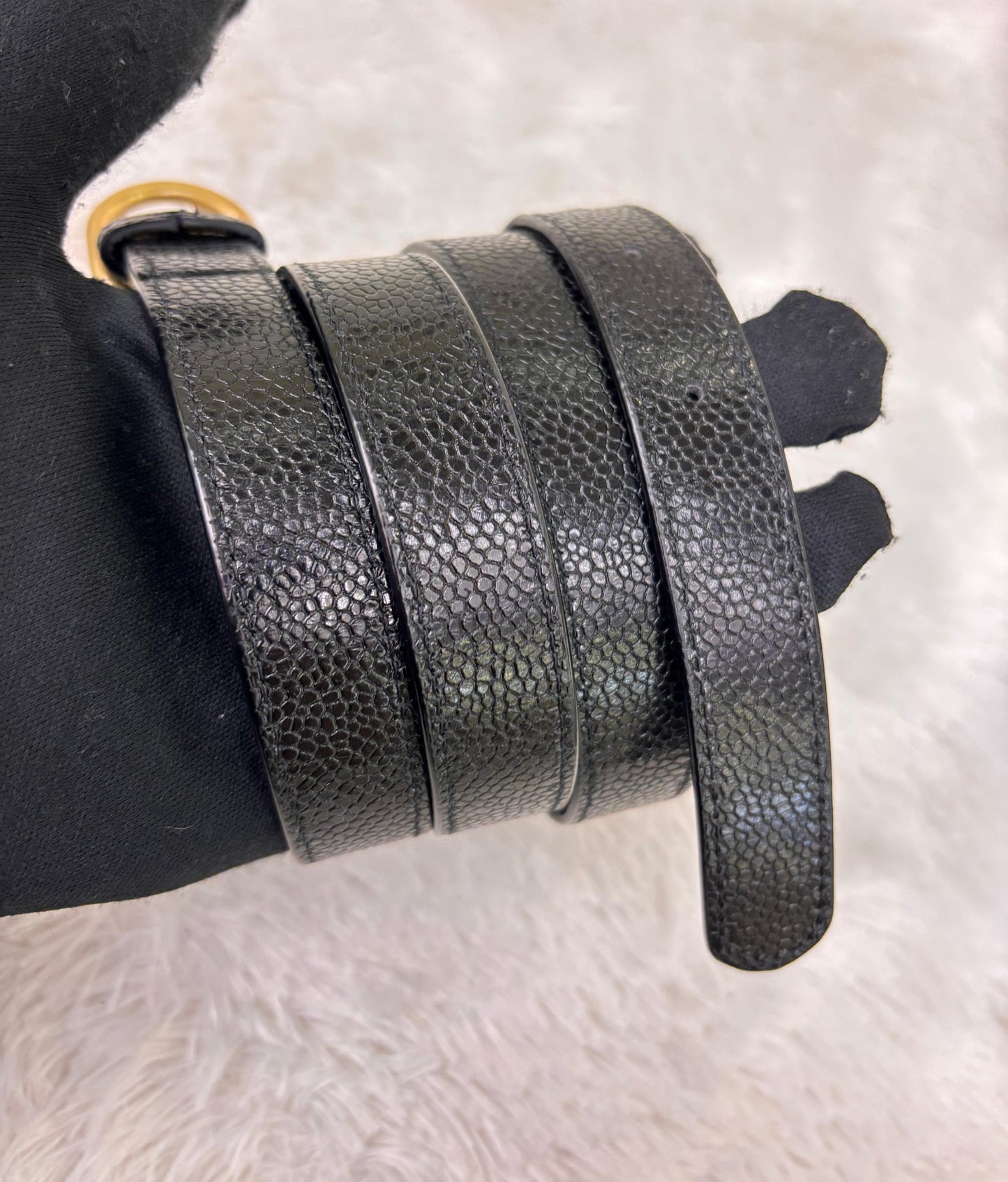 Chanel Diamond Belt Bag Caviar Black GHW #30