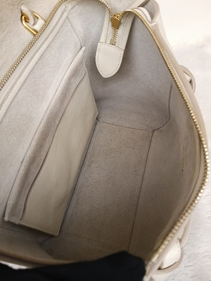 Celine Micro Belt Grained White GHW 2017