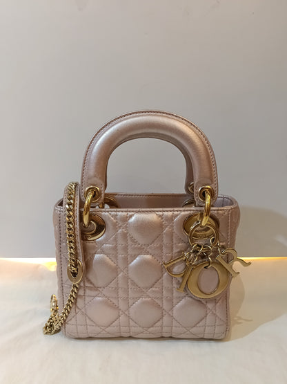 Lady Dior Mini Iridescent Lotus GHW 2017