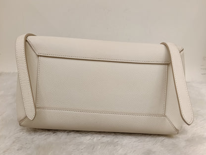 Celine Micro Belt Grained White GHW 2017