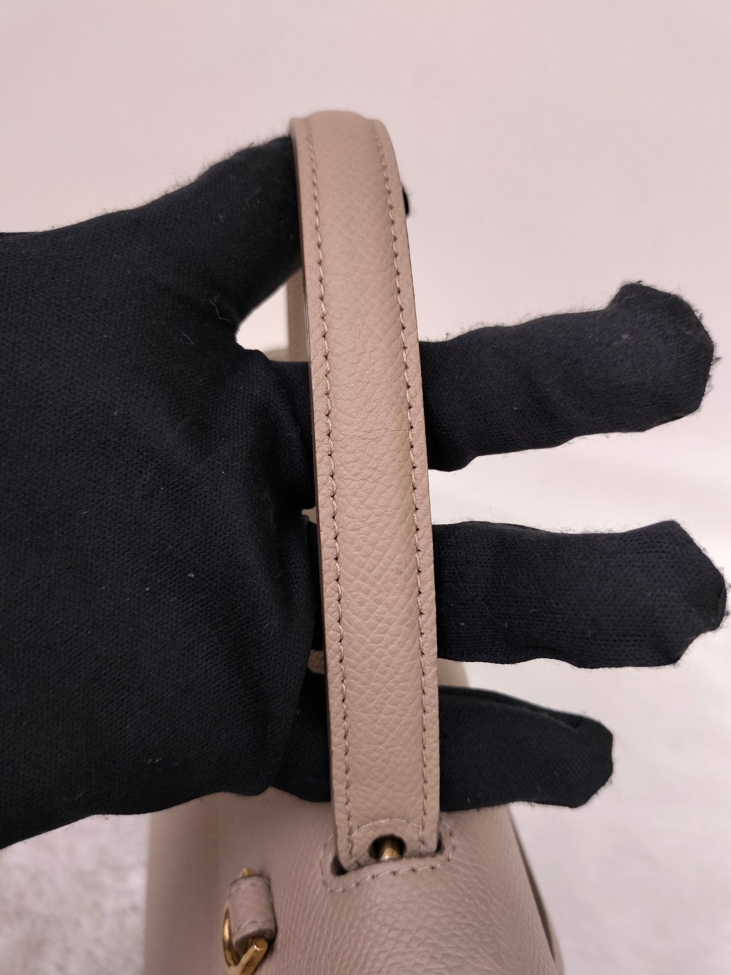 Celine Nano Belt Grained Taupe GHW 2019