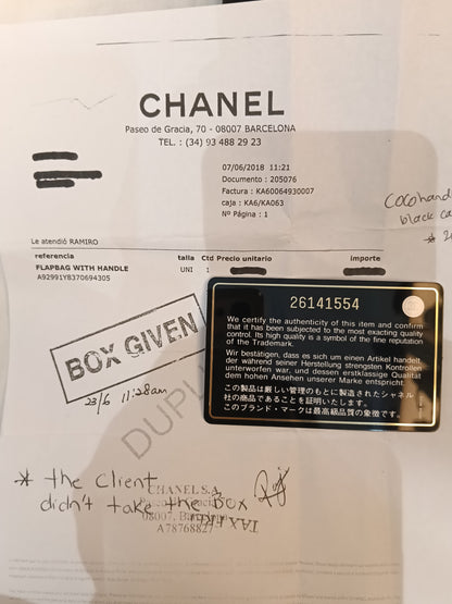Chanel Coco Handle Medium Chevron Caviar Black GHW #26
