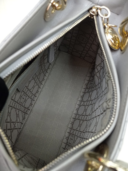 Lady Dior Medium Lamb Grey GHW