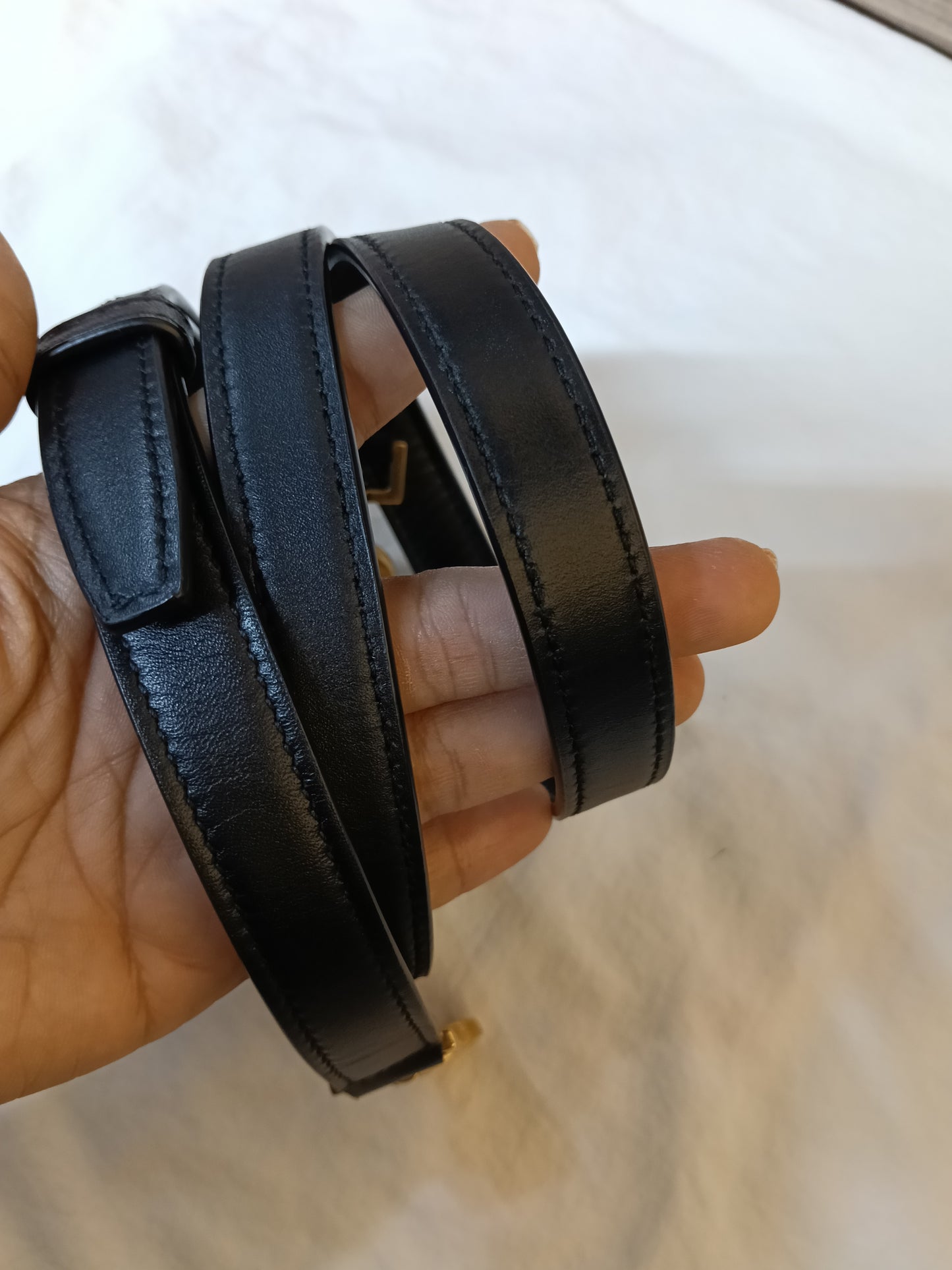 YsL Le37 Small Calfskin Black GHW 2023