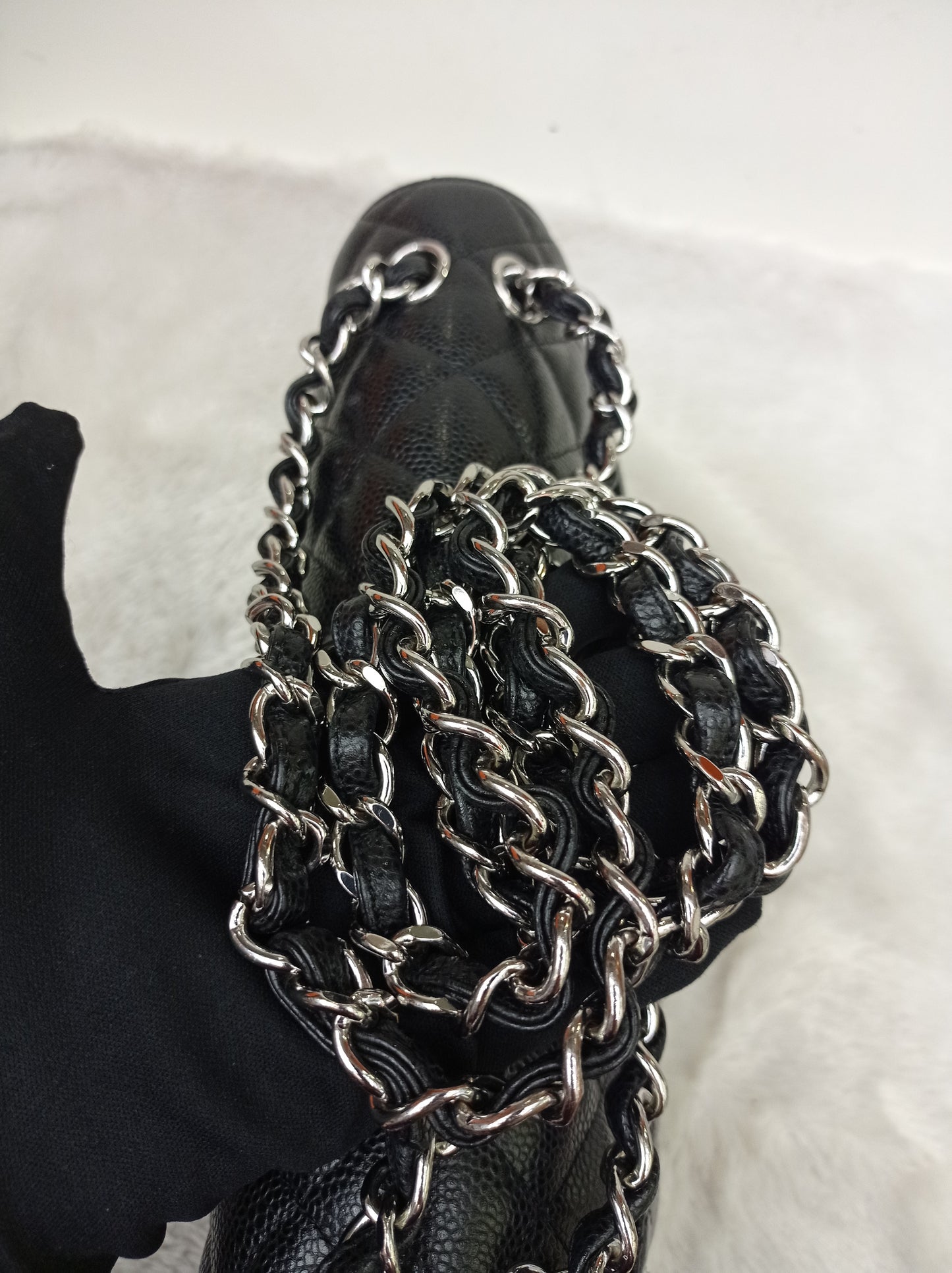 Chanel Jumbo Caviar Black SHW DF #26