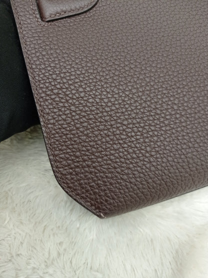 Hermes Kelly Depeche Pochette 25 Togo Ebene PHW #Y