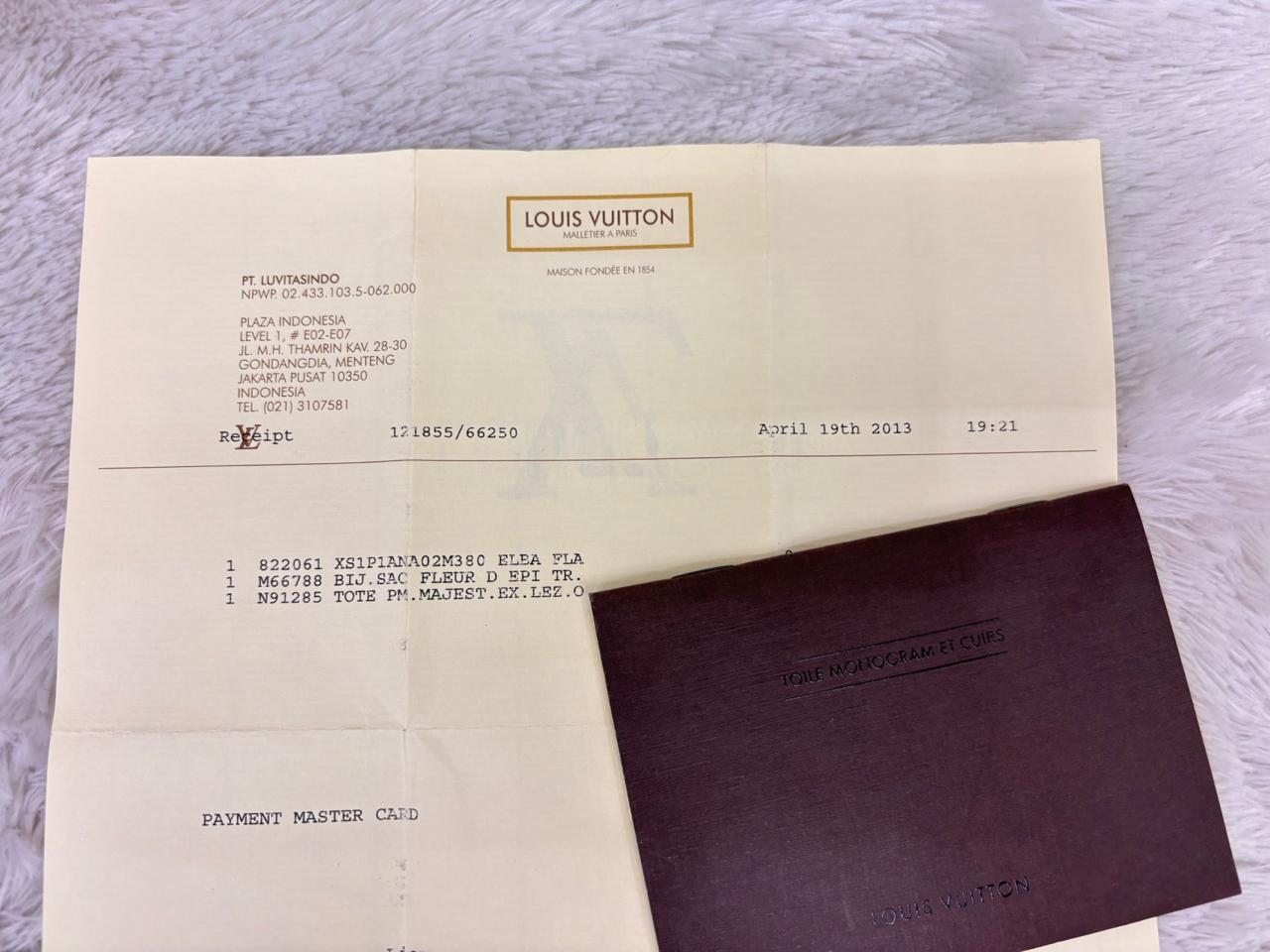 LV Majestueux PM Monogram Exotique Ostrich Lizard Ocre 2013