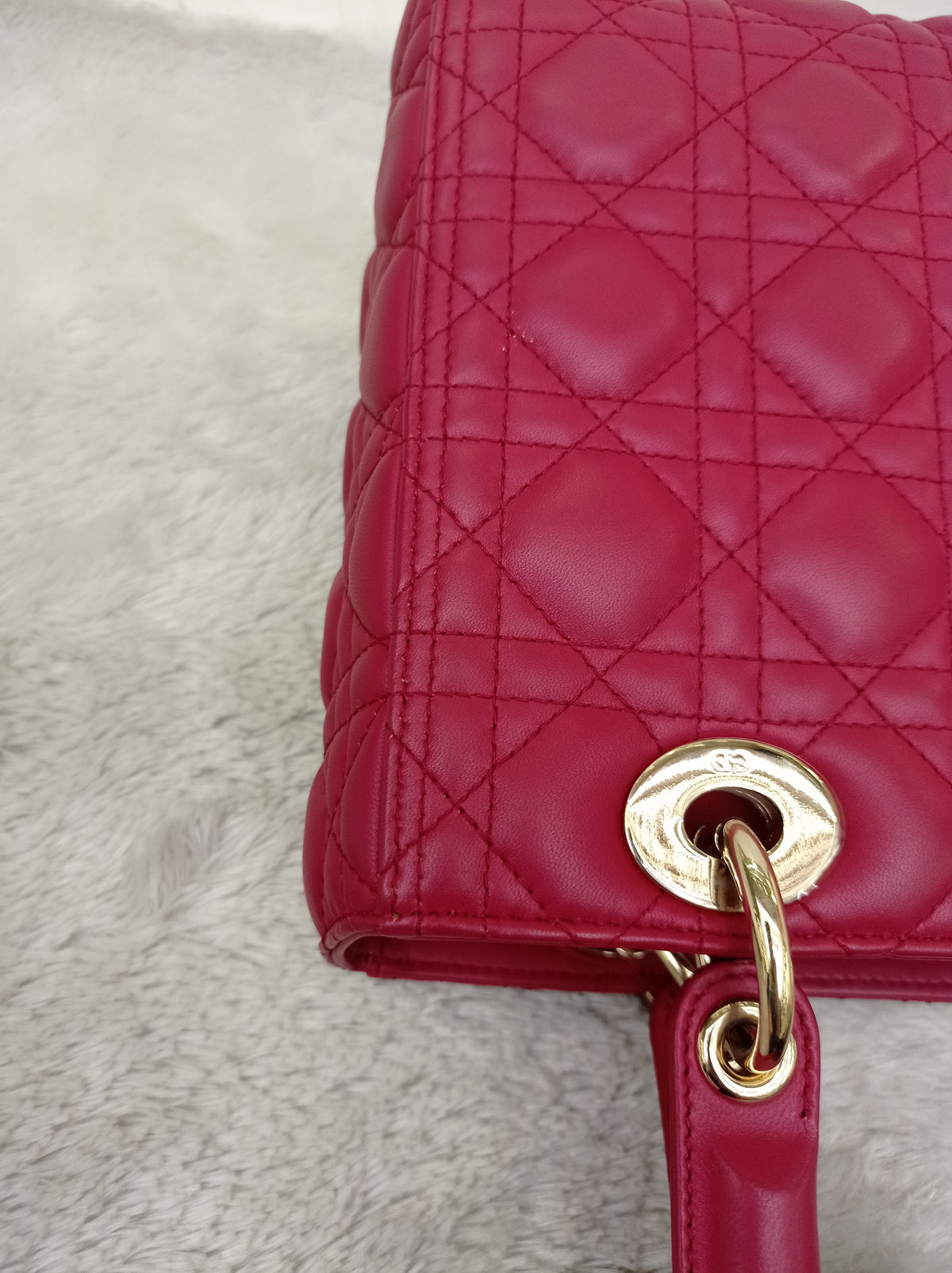 Lady Dior Medium Lamb Burgundy GHW 2020
