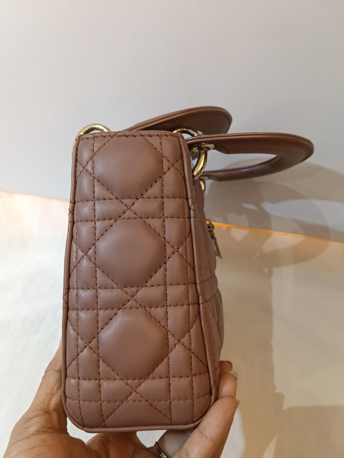Lady Dior Mini Lamb Fard GHW 2019