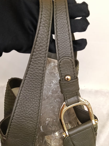 Gucci Tote Greenwich Medium Python Khaki GHW