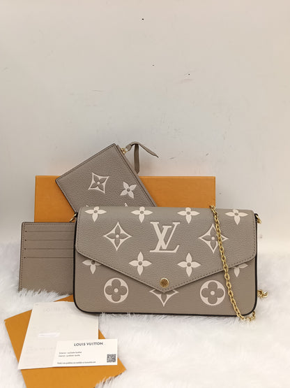 LV Felicie GM NV Monogram Empreinte Tourterelle Creme 2024 (CHIP)