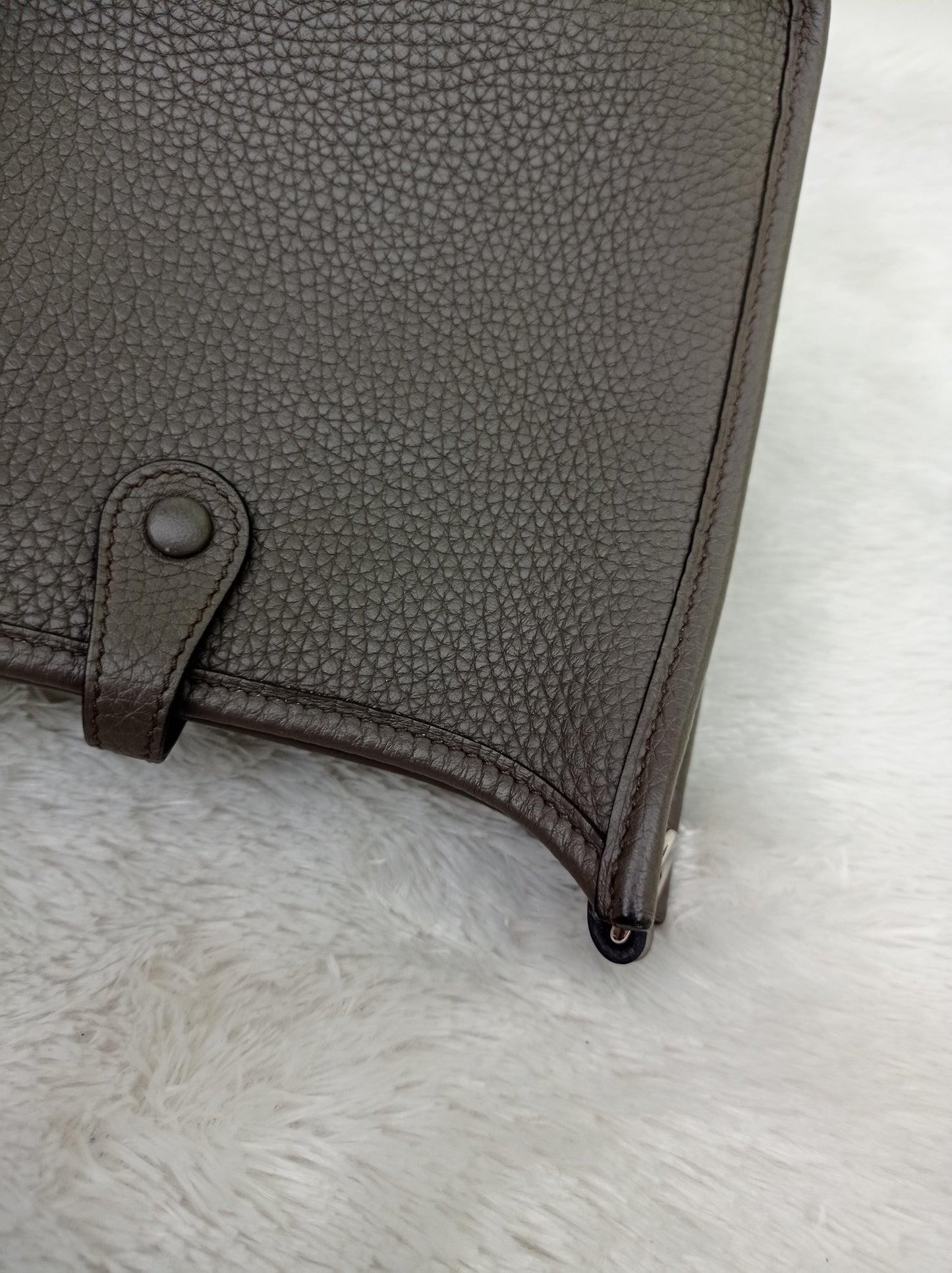 Hermes Mini Evelyne Clem Etain PHW #X