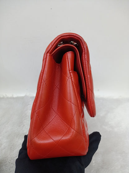 Chanel Jumbo Lamb Red SHW DF #15