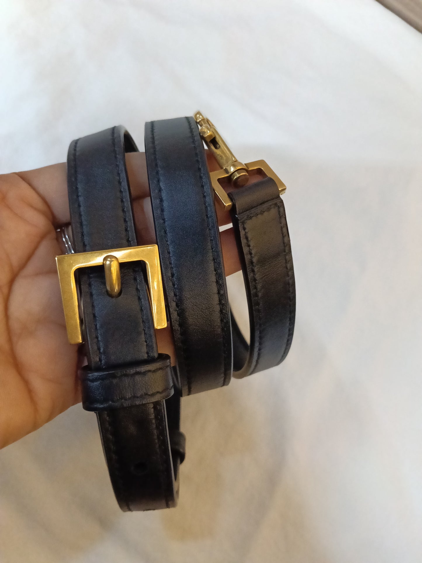YsL Le37 Small Calfskin Black GHW 2023
