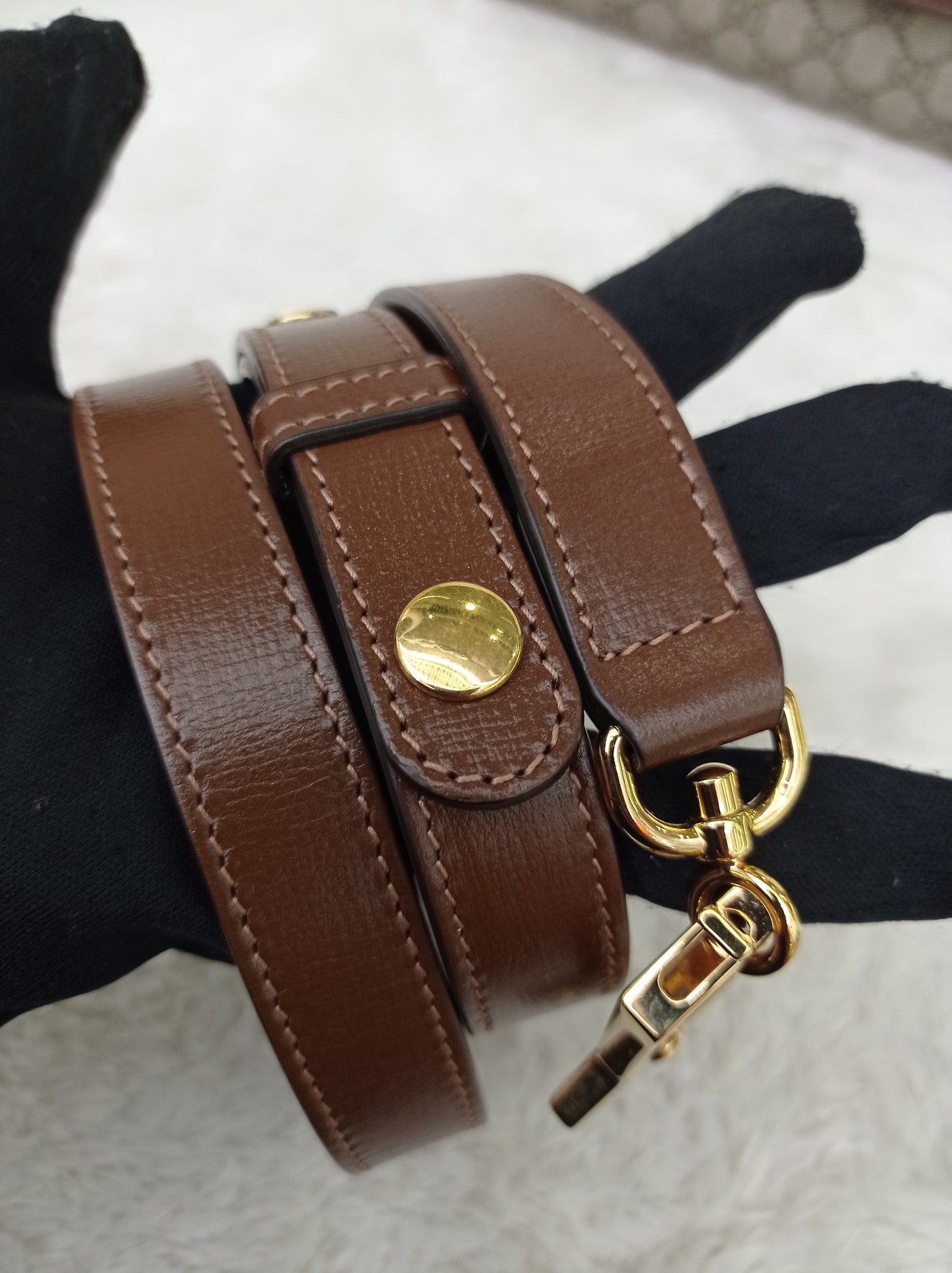 Gucci Top Handle Horsebit Medium Brown GHW