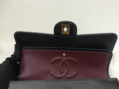 Chanel Medium Caviar Black GHW DF (CHIP)