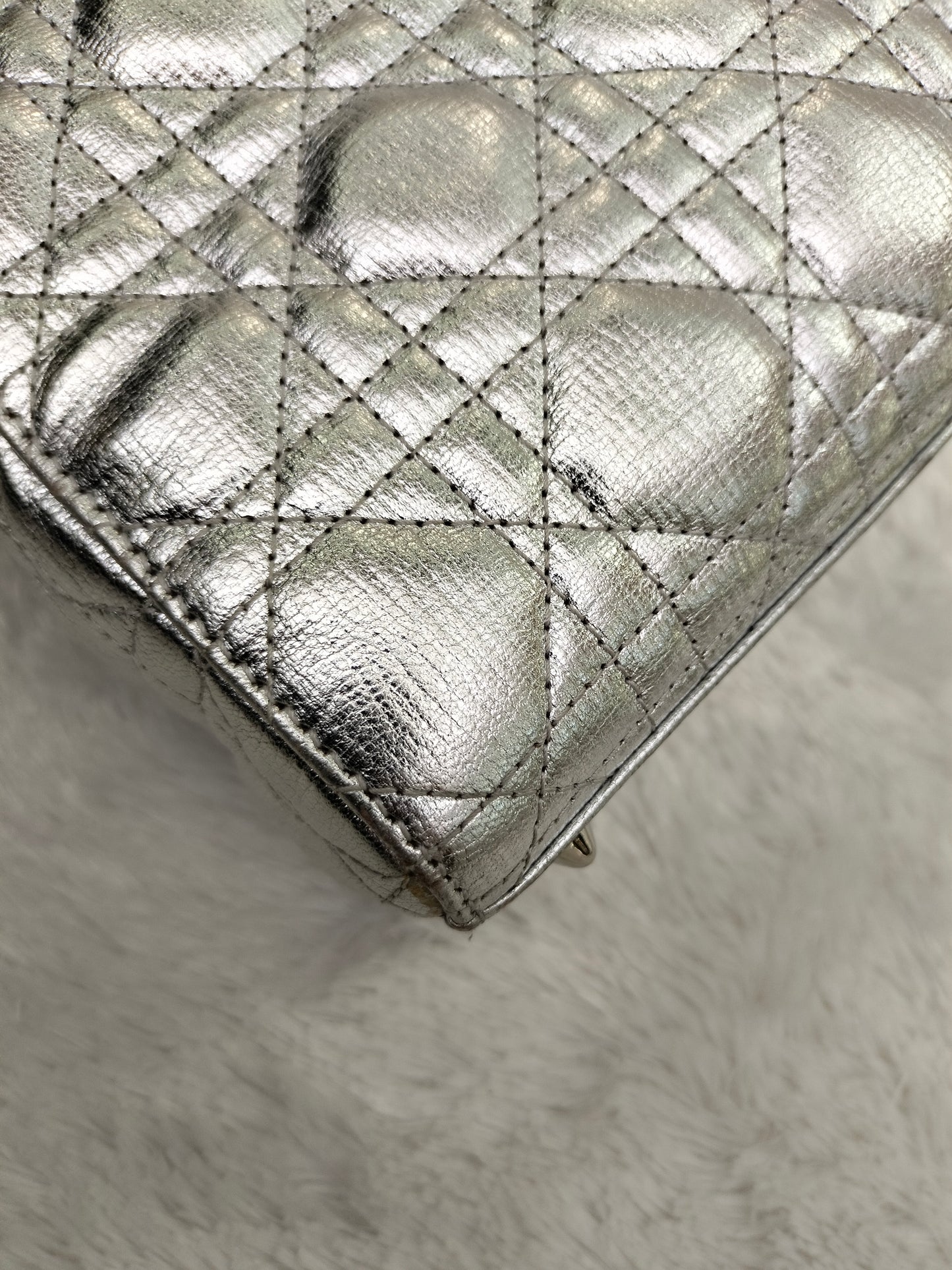 Lady Dior Small Metallic Silver SHW 2019