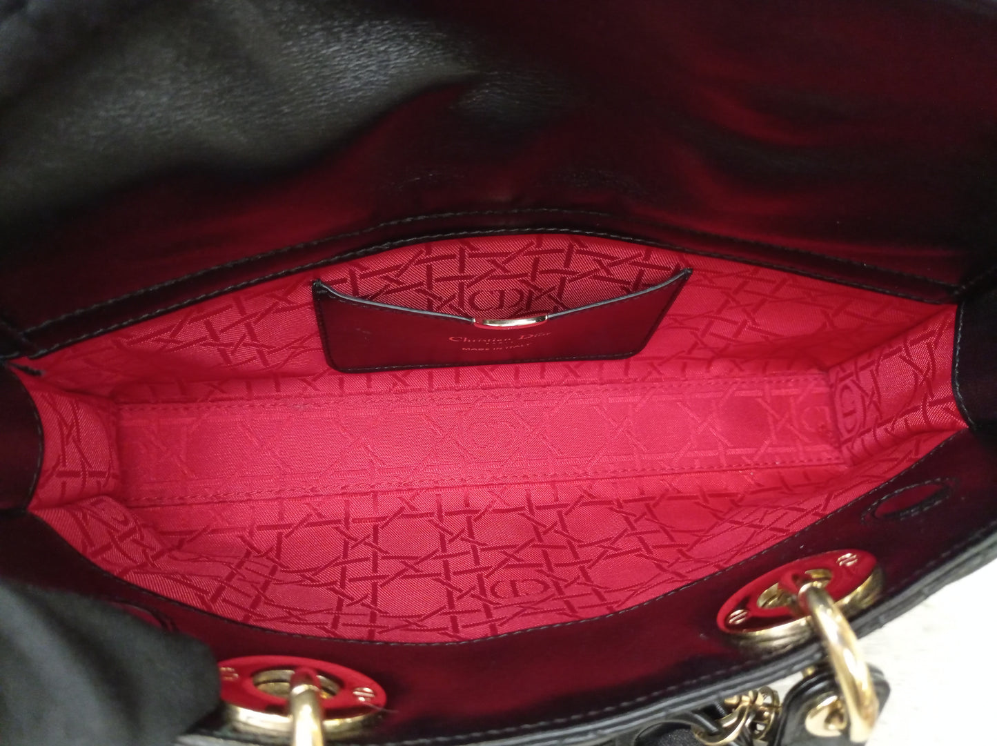 Dior Lady D'Joy Medium Lamb Black GHW 2016
