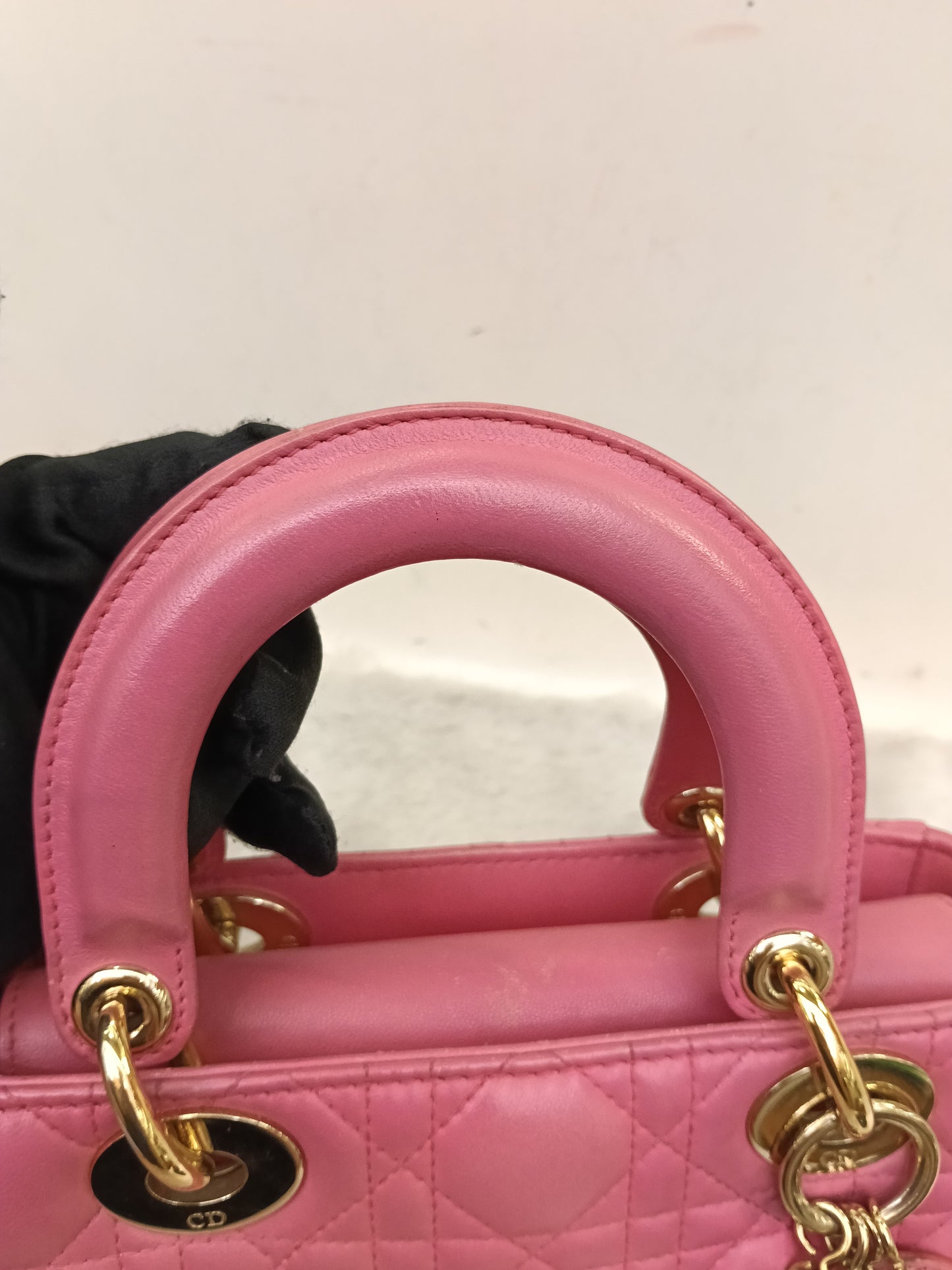 Lady Dior Small Lamb Fuchsia GHW 2018