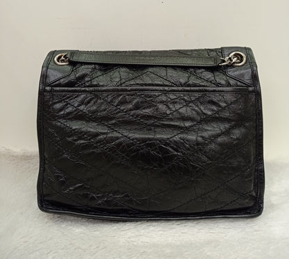 YsL Niki Medium Calfskin Black RHW 2018