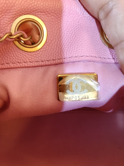 Chanel C25 Mini Caviar Pink Barbie GHW (CHIP)